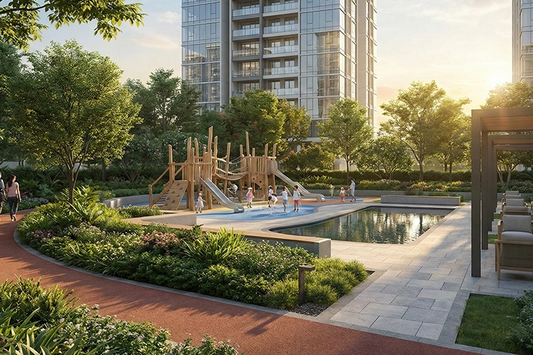 Adani The Marq – Landscaped Amenity Area